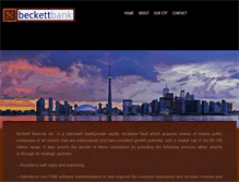 Tablet Screenshot of beckettbank.com